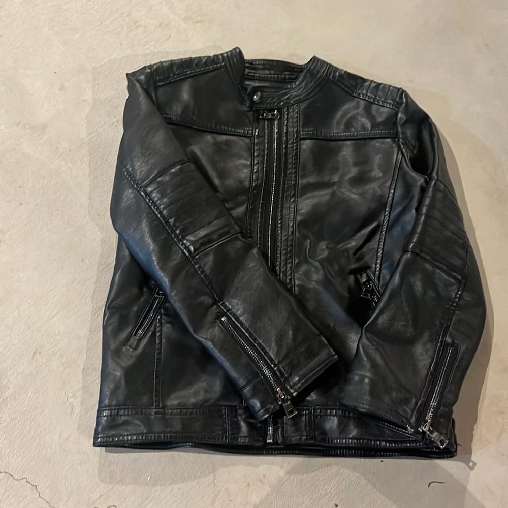 Leather moto jacket